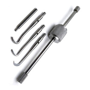 Dental Morrel Crown Remover W/ 3 Attachable Points & 1 Wrench Stainless Steel Instruments