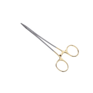 NIEVERTS NEEDLE HOLDER – TUNGSTEN CARBIDE SERRATED JAWS, ONE ANGLED RING